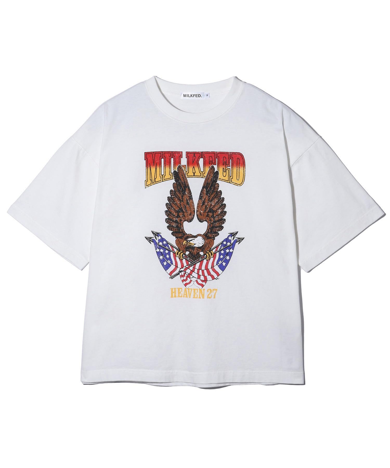 

Milkfed Casual Eagle Short Sleeve Off White Tee, Women s,
