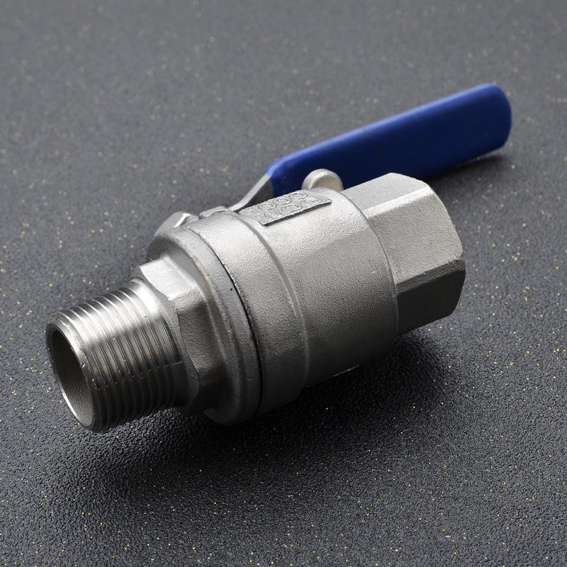 1/2"–1" DN15 Two-Piece 304 Stainless Steel Ball Valve with Internal and External Thread