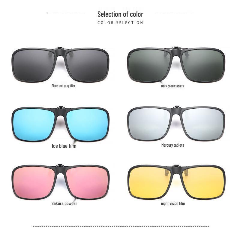 Polarized Clip-on Sunglasses for Men & Women: Myopia Lenses, Driver s Night Vision, Photochromic, UV Protection.