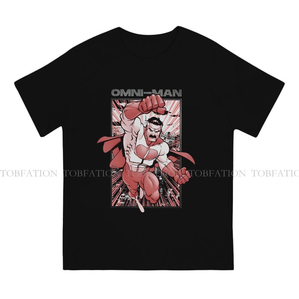 Invincible TV Series Mens TShirt OmniMan Distinctive T Shirt 100 Cotton Graphic Sweatshirts Hipster