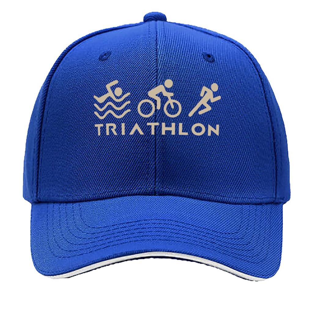 Triathlon  Sports Endurance  Themed Design Sandwich Baseball Cap
