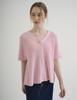 Vleti V-Neck Shirring Button Knit Cardigan (Light_Pink)