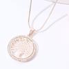 Hot Tree of Life Crystal Round Small Pendant Necklace Gold Silver Color Bijoux Collier Elegant Women Jewelry Gifts