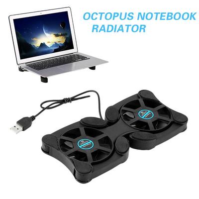 1 Pcs Laptop Mini Octopus USB Cooling Notebook 2 Fans Cooler Pad Fold Fan 7-15”