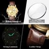 POEDAGAR Luxury Business Male Clock Date Week Waterproof Luminous Gold Wristwatch Casual Fashion Quartz Watches Reloj