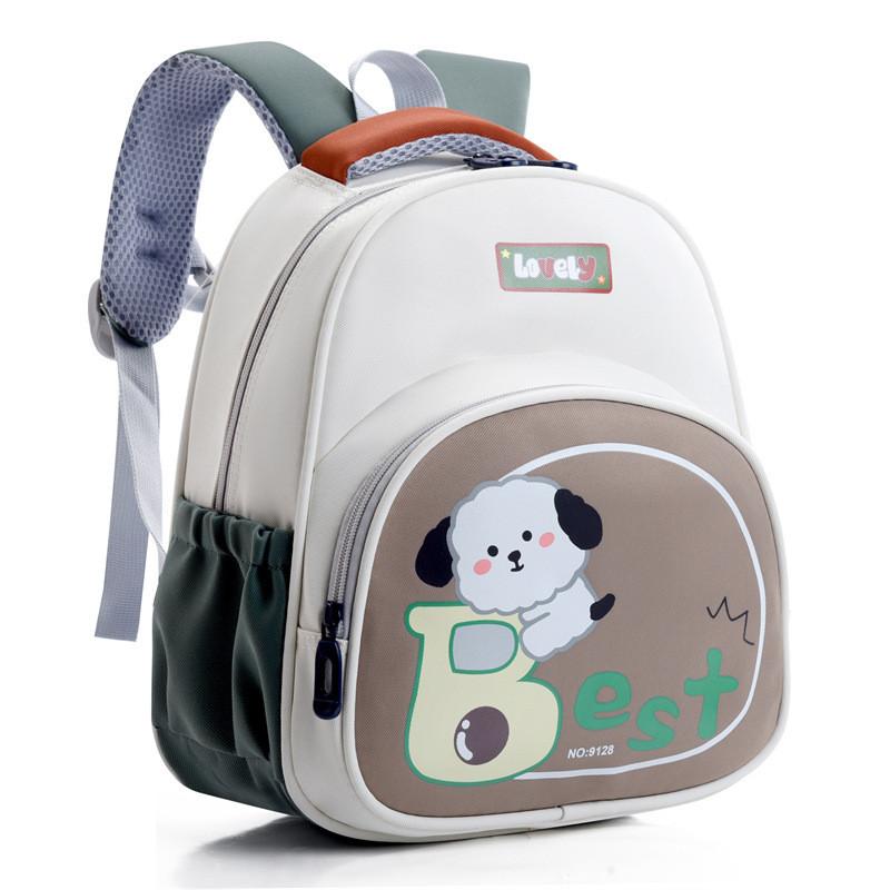 Kids Cartoon Print School Backpack With Breathable Cushion Straps For Preschool Kids