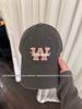 Korean alphabet embroidery soft top baseball hat cotton couple wide brim showing face small big head circumference versatile sunshade cap