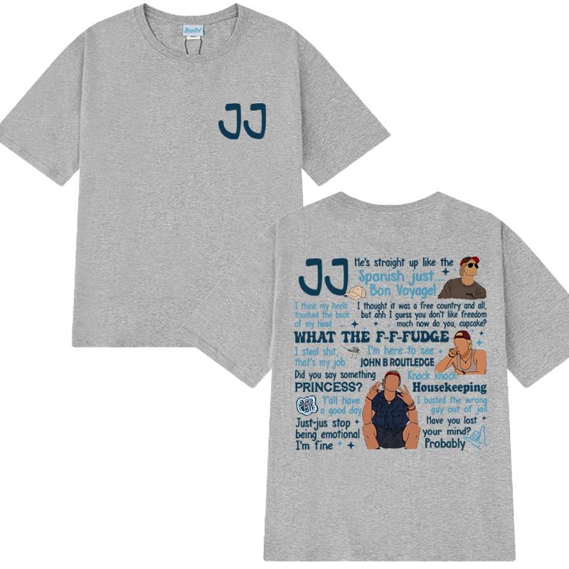 2025 New In JJ Maybank T Shirts Men Women OBX Quotes Short Sleeve T-shirt Unisex Rudy Pankow Oversized 100% Cotton Clothing Tops