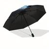 Elsa,Snowflake Fully automatic themed umbrella   8 ribs durable iron frame, tri fold compact design, perfect as a gift, travel umbrella, uni