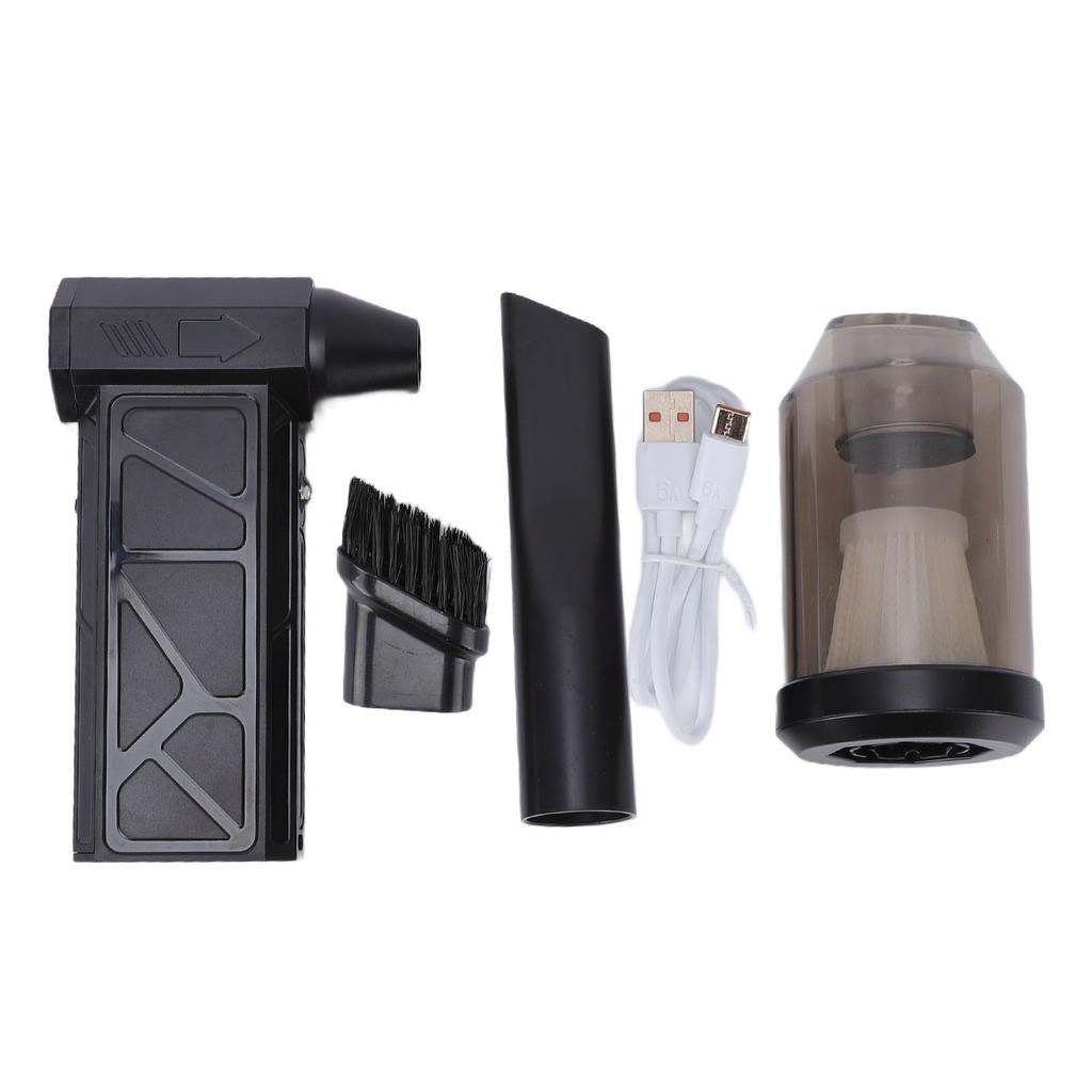 Cordless Electric Air Duster Rechargeable Mini Air Blower with LED Light 4 Gear Adjustable Brushless Motor for Car