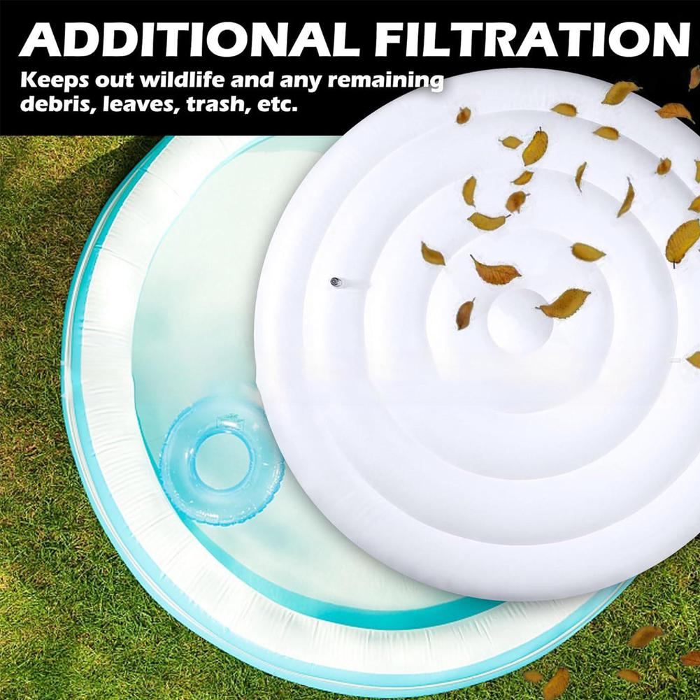 Round Hot Tub Cover, 145CM/57 Inch Inflatable Spa Cover, Foldable Spa Cover for Hot Tub, Energy Saving for Hot Tub Protection