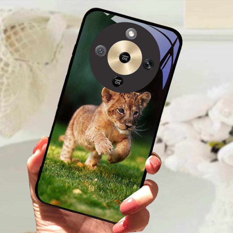 For Honor X9d 5G Case Fashion Painting Tempered Glass Shockproof Phone Case For Honor X9 D HonorX9D Back Cover Fundas Bumper