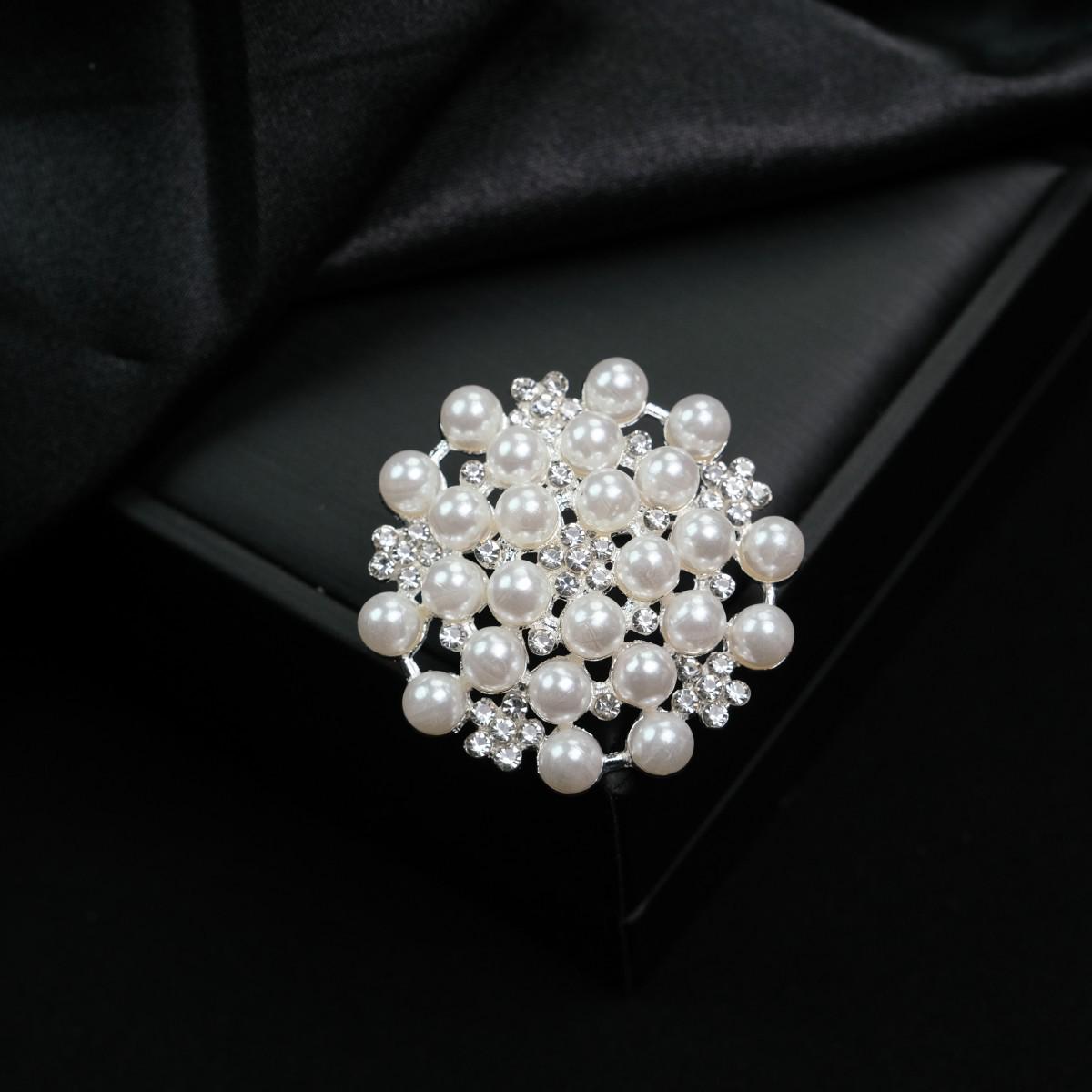 

Большая брошь-булавка с жемчугом и бриллиантами для женщин, элегантный корсаж и аксессуар для пальто