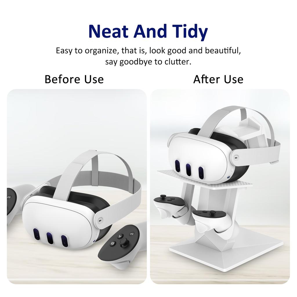 Meta Quest 3S, 3, 2 Goggle Stand | White