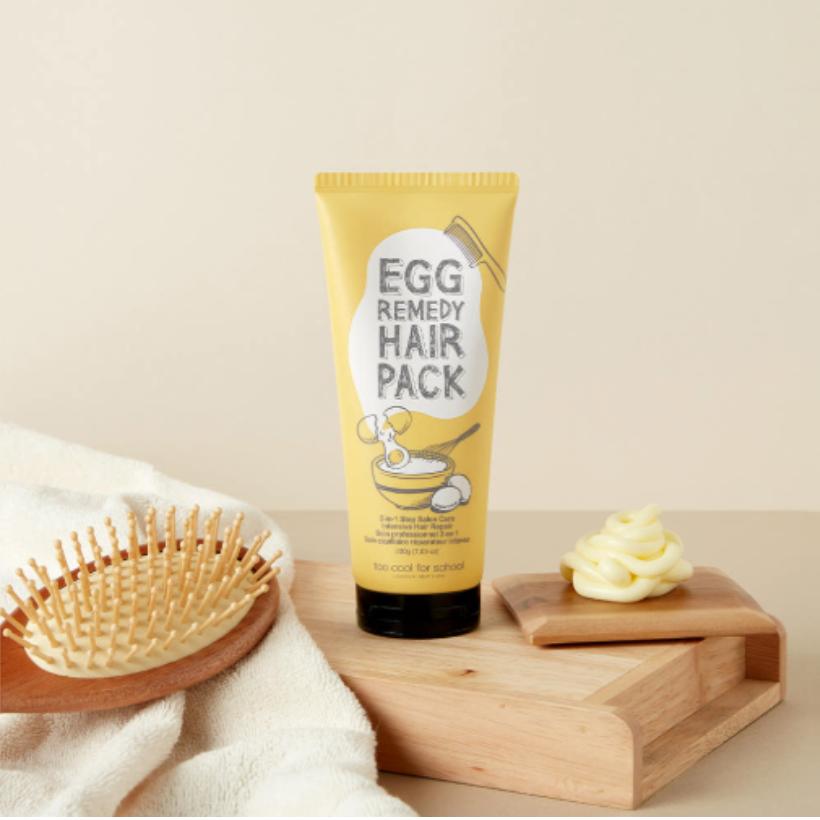 Too Cool For School Egg Remedy Hair Pack 200g Deep Repair & Nourishing Treatment