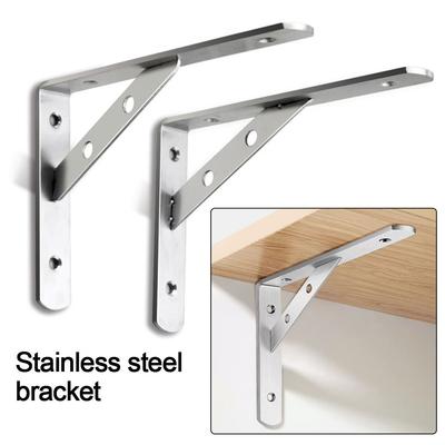 New Stainless Steel Shelf Bracket Heavy Duty Right Angle Triangle Shelf L-type Shelf Support