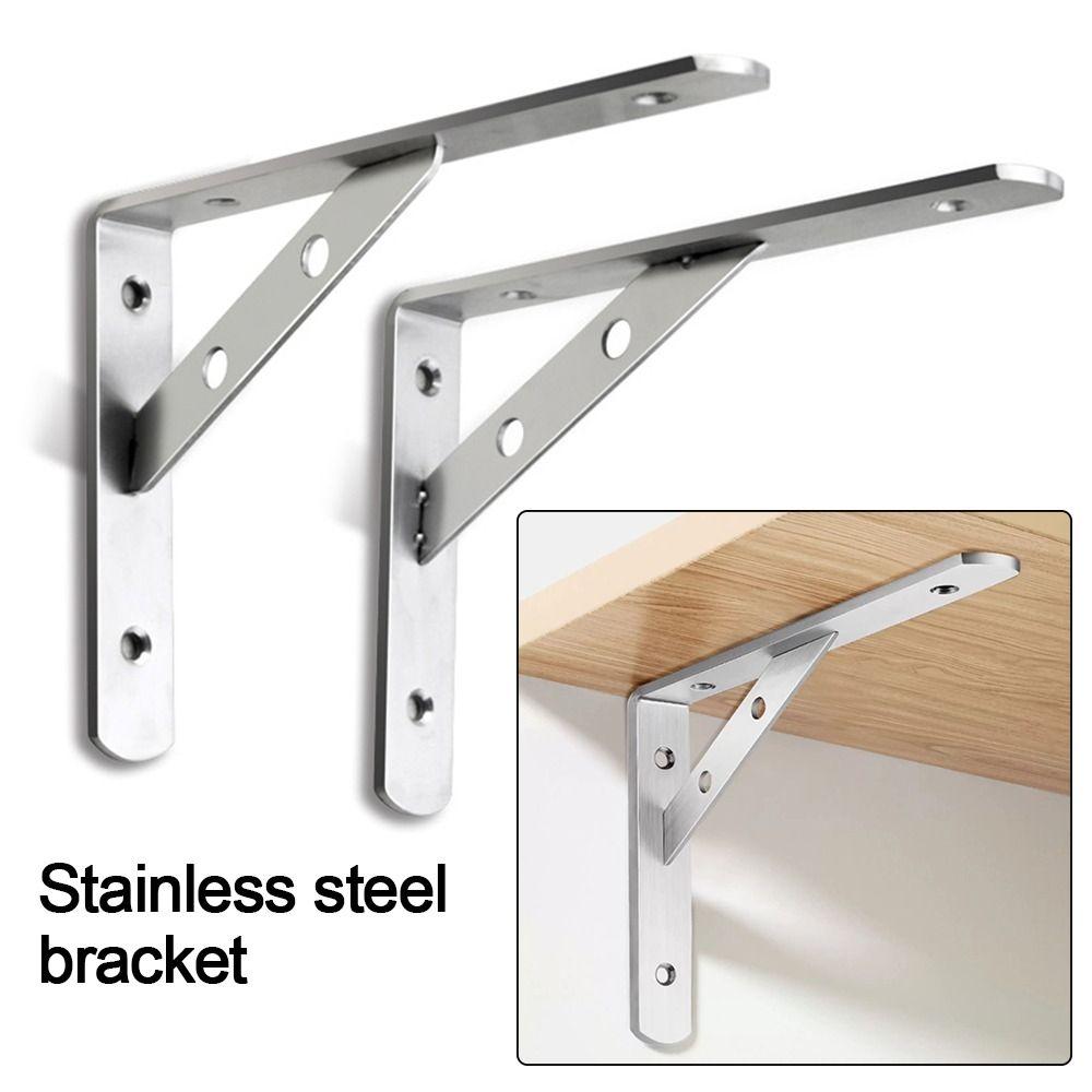 New Stainless Steel Shelf Bracket Right Angle Heavy Duty Triangle Shelf L-type Wall Shelf Shelving