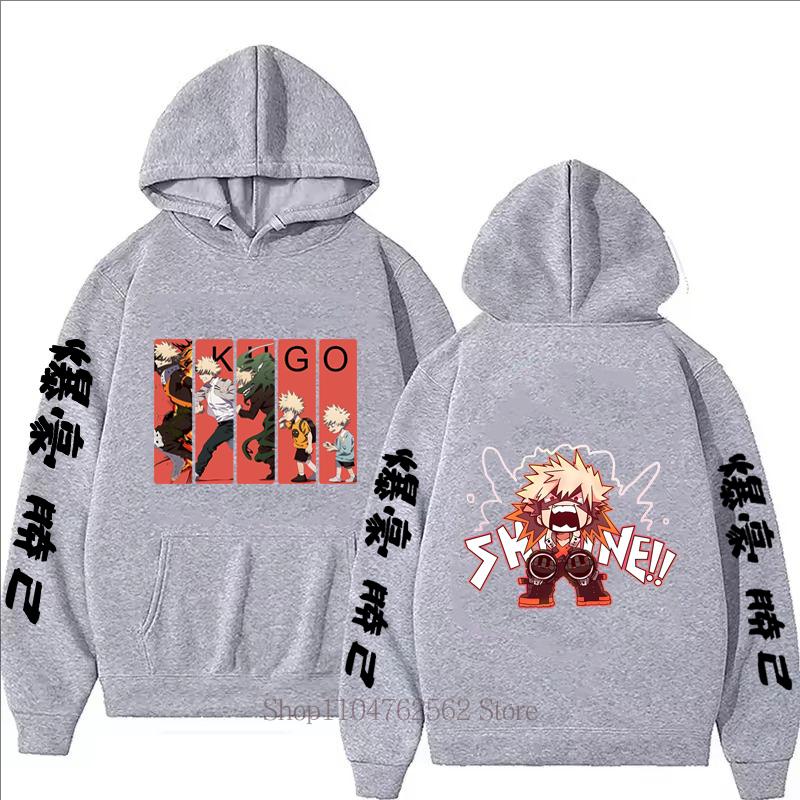 Men Clothes Anime Graphic Print Hoodies Autumn Winter Harajuku Casual Fashion Long Sleeve Tops Fleece Punk Pullover Sweatshirts