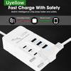 6Ports Multiport USB Charger 35W PD Type-C Mobile Phone Fast Chargin Quick Type C Wall Chargers TypeC Hub Adapter EU US Plug