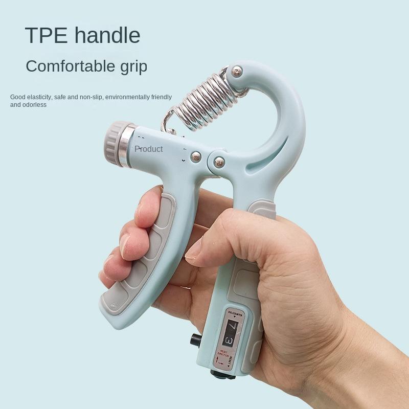 Rubber Coated Fitness Adjustable Size - Finger Count Exerciser Hand-Muscle Developer Spring Grip