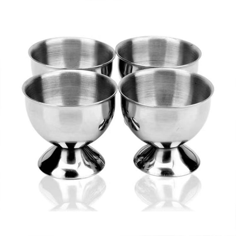Egg Cup Holder Stainless Steel Egg Cups Plates Tableware Holder For Hard Soft Boiled Egg Kitchen Display