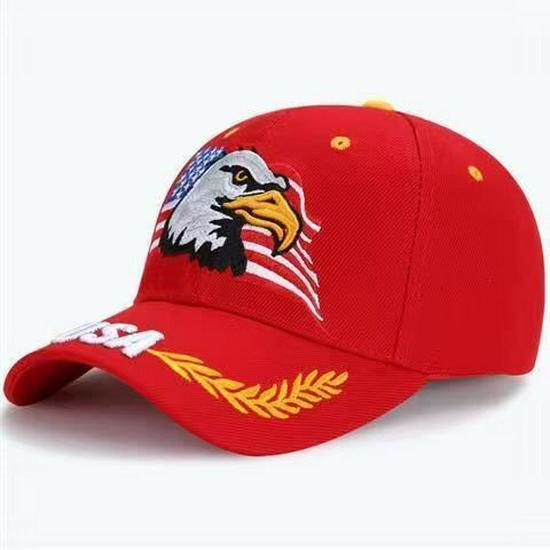 Men's and Women's American Flag Eagle Embroidery Baseball Cap - Korean Style Duckbill, Fashionable Outdoor Sunshade Hat