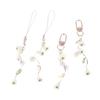 Sweet Bell Orchid Tassel Phone Lanyard For Girls Flowers Cell Phone Chains Strap Bag Pendant Decoration