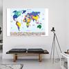 English Map Series Background Cloth World Map Political Distribution Map With Flag Photo Cloth