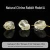 Natural Citrine Carving: Double Lotus, Nine-Tailed Fox, Rabbit, Gold-Swallowing Beast, Waking Lion - DIY Handmade Accessories