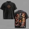 T-shirt Digimon Adventure War Greymon pour Hommes Vêtements Été Décontracté Manches Courtes Polyester T-shirts Vêtements Vintage Lavé T-shirt