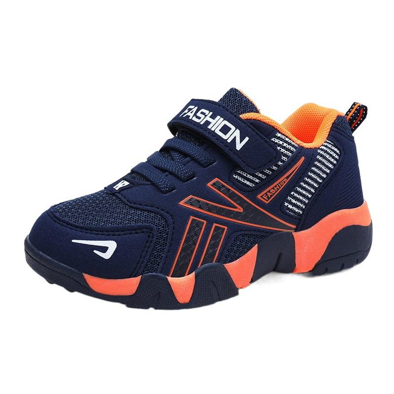 Classmates Boys Sneakers Spring and Autumn Mesh Breathable Fashion Leather Middle-aged Older Children Students Soft-soled Running Shoes Casual