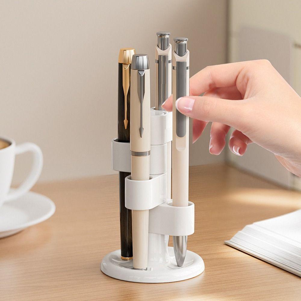 2Pcs Funny Rotating Toothbrush Holder 4 Holes Pencil Display Rack  Office/School Supplies