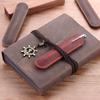 1pc Vintage Crazy Horse Genuine Leather Pen Case - Handcrafted,Brown&Black,Single Pen Holder , Ideal for Business, pencil pouch