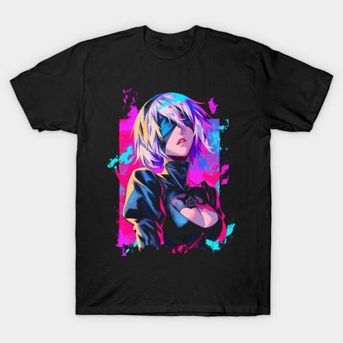 2b Nier Automata Waifu Shirt Anime Nier Automata Waifu Senpai Black T Shirt V13 S
