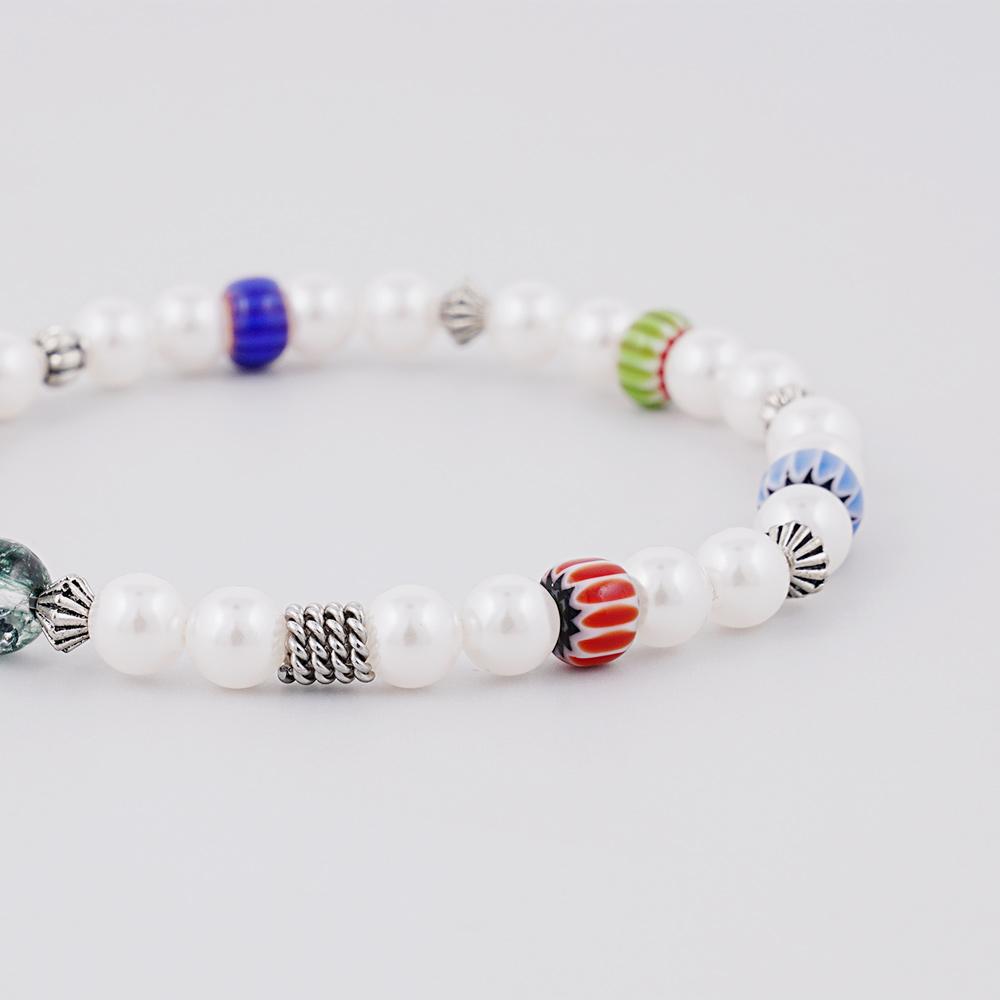 Jbans Classic Orient Glass Point Imitation Pearl Bracelet (C2501Ac1258_Iv)