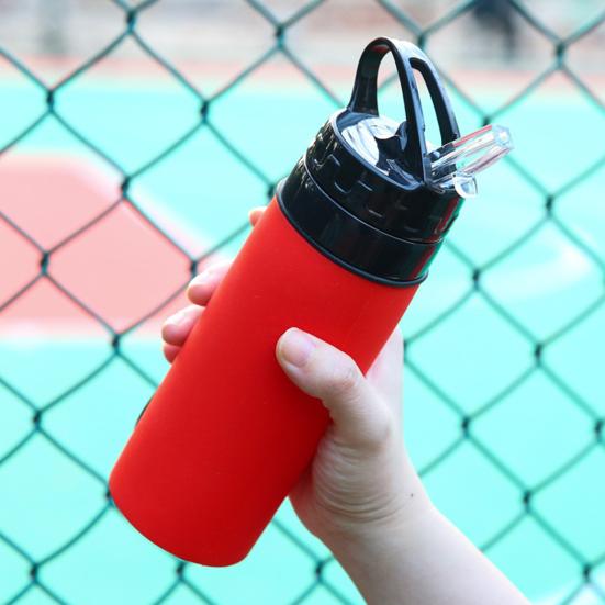 450ml Collapsible Water Bottle with Handle BPA Free Food Grade Leak Resistant Travel Sports Foldable Water Bottle