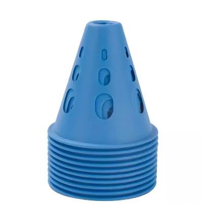 OEM Professional Adjustable Outdoor Skate Freestyle Slalom Cones Set 20 Sport Inline Roller Skating Fluorescent Agility Training синий
