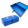 Portable Medium Sized Iron Sheet Storage Box Tool Organizers for Home Office and Travel Use with Secure Latches Closure