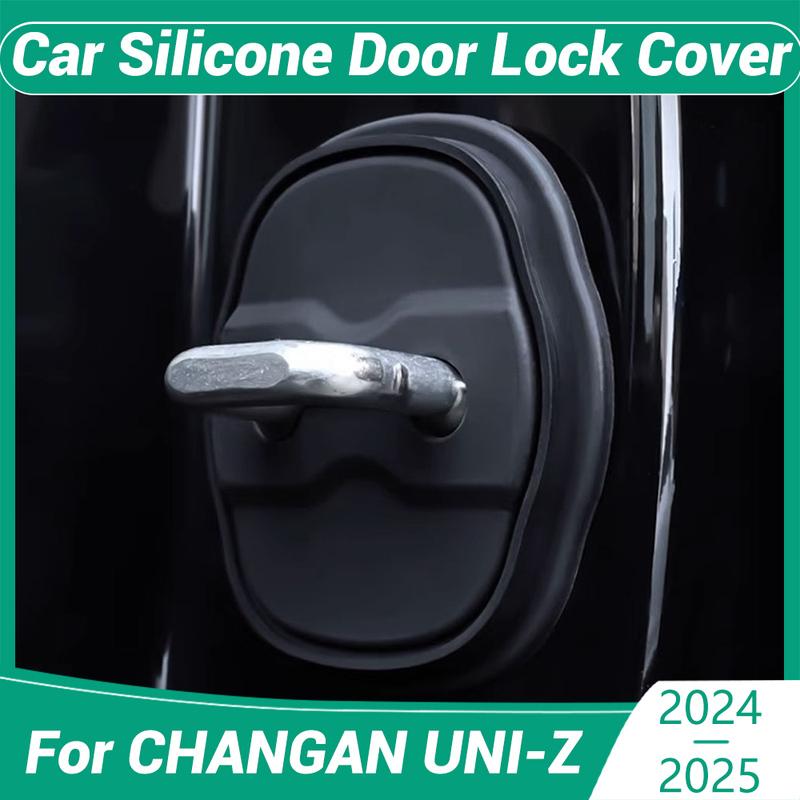 For CHANGAN UNI-Z 2024-2025 Car Decorat Protecte Door Lock Cover Decoration Accessories Silicone Mute Damping Cushion