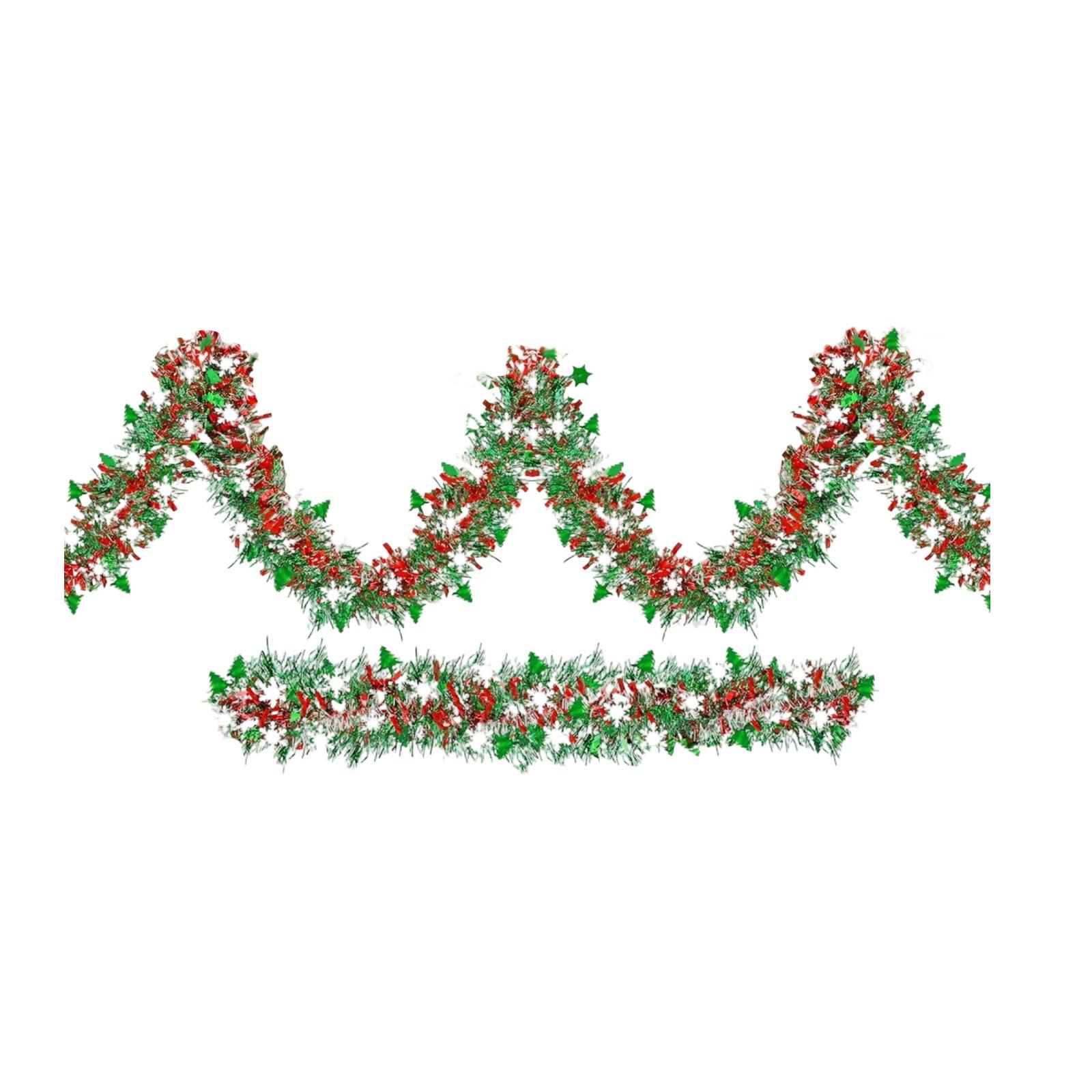 

2m Christmas Ribbon Garland Snowflake Christmas Tree Ribbon One Size