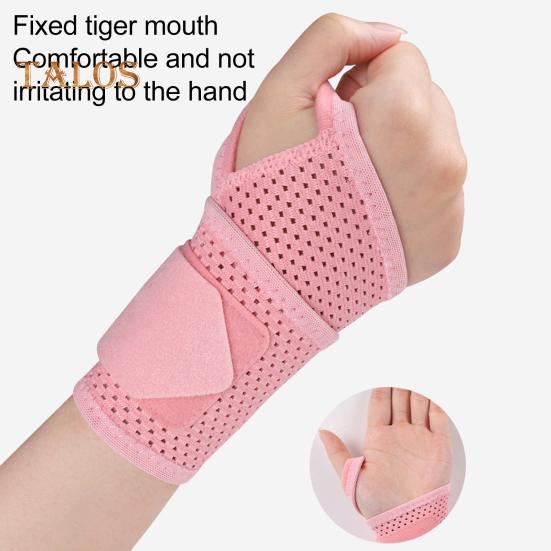 1Pc Sports Wrist Brace Adjustable Breathable Wrist Support Strap Men Women Fitness Wrist Wrap Arthritis Tendinitis Pain Relief Compression Sleeve