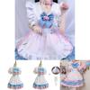 Charming And Elegant Lolita Dress Maid Uniform Outfit With Bustle And Apron