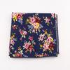 25cm Vintage Floral Cartoon Printed Handkerchief Cotton Women Men Wedding Suits Pocket Square Adult Gift Accessory High Quality