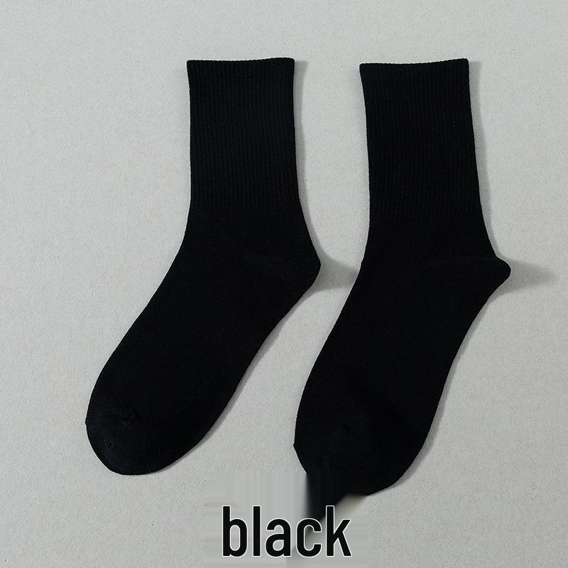 Zhuji Women's Colorful Mid-Calf Socks - Fashionable Candy Colors for Spring & Autumn, Versatile Japanese Style Trendy Solid Socks