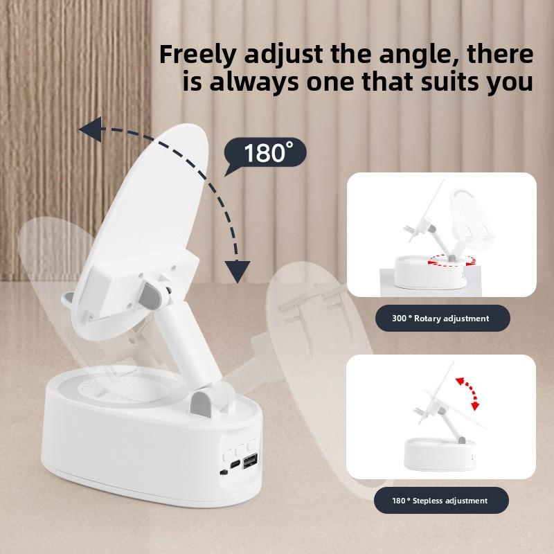 Mobile Phone Holder Speaker Bluetooth Speaker Mobile Phone Induction Mode Mini Portable Ambient Light Stereo