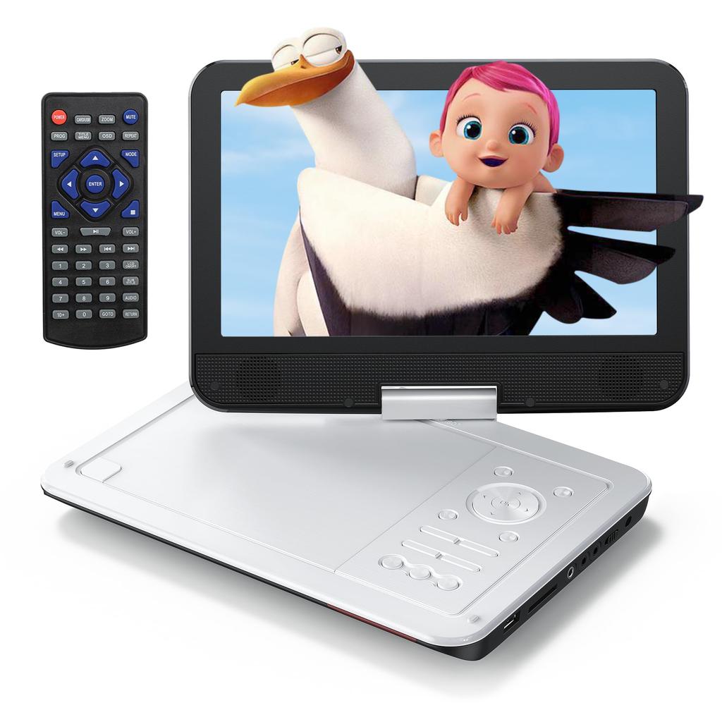 Surfola Tragbarer DVD Stunden Region Free Keine Regionale Karte 270 Grad TV AV Letzte Speicher SD02 kompatibel mit Player, 12.5" 10.5" LCD, 4-5 Wiedergabe,