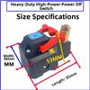Heavy Duty Battery Disconnect Switch for 12V and 24V Systems with Pure Copper Construction Suitable for Cars Trucks and Tractors