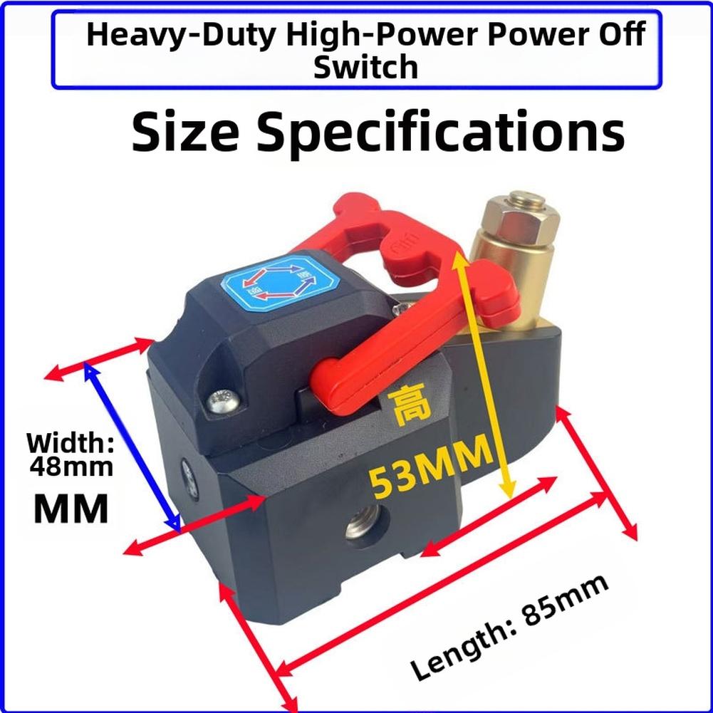 Heavy Duty Battery Disconnect Switch for 12V and 24V Systems with Pure Copper Construction Suitable for Cars Trucks and Tractors