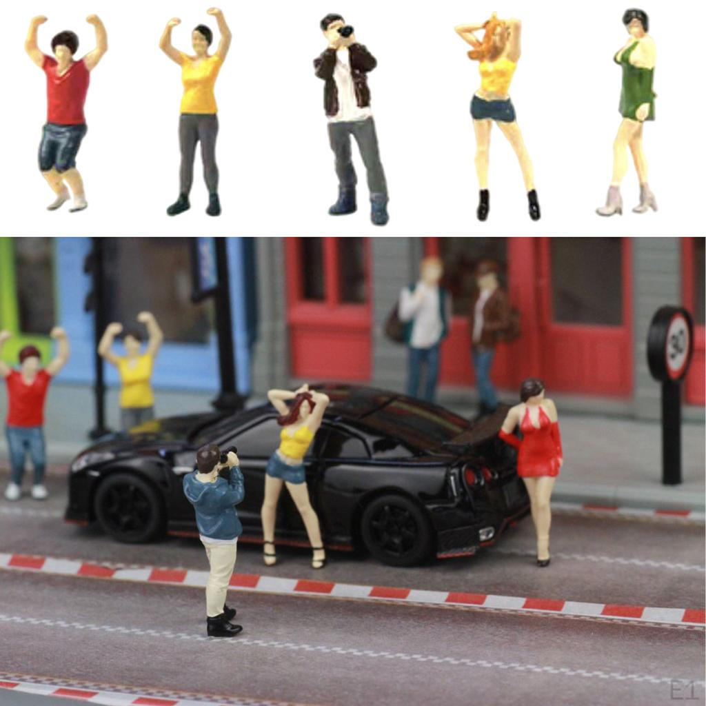 1/64 Hand Painted Miniature Scenario People Figures Men Women Dolls Toys