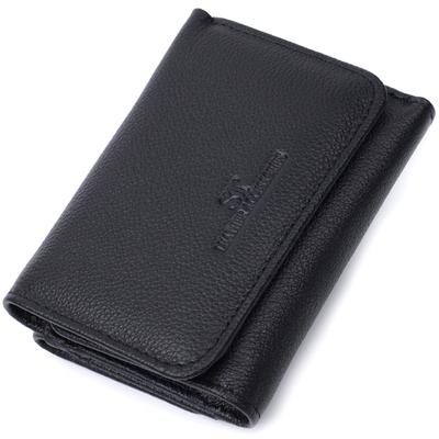 Beautiful Women's Wallet with Coin Holder Made of Genuine Leather ST Leather 22728 Black